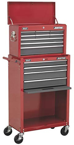 Sealey Ap22513Bb Topchest & Rollcab Combi 13 Drawer Ball Bearing Runner Red/Grey