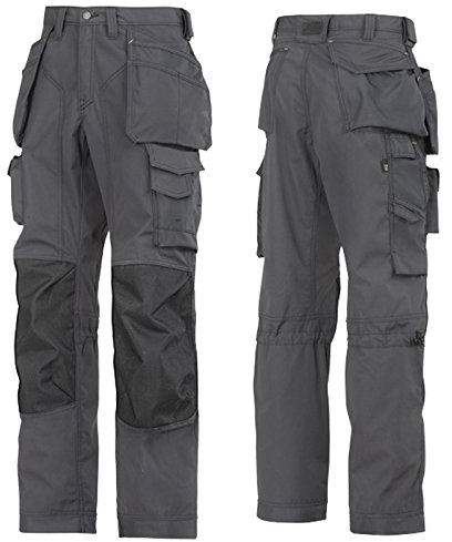 Snickers 32235804054, Floor Layer Trousers - Steel Grey/Black ,54, Reg 54 (W38 L32)