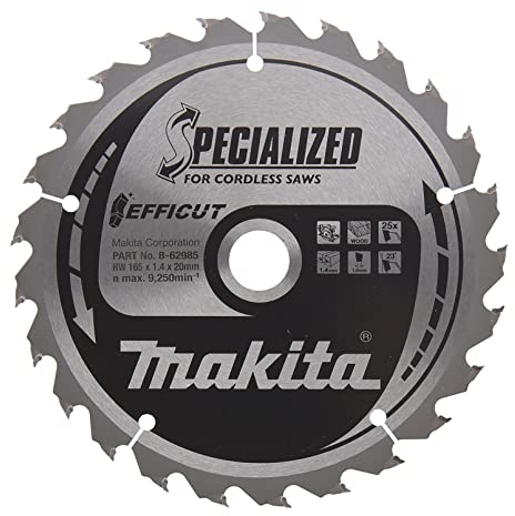 Makita B-62985 Hoja sierra circular Efficut TCT 165x20mm 25 dientes 1,4mmmadera