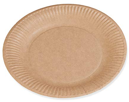 LE NAPPAGE ARTS DE LA TABLE 50 assiettes kraft en carton FSC® - 23cm, Marron