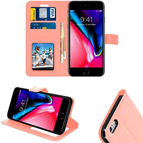 Coque Portefeuille pour Apple iPhone 8, Rose