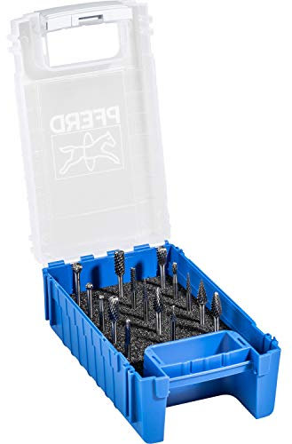 PFERD HM-Frässtift-Set, 15-teilig, Zahnung 3 PLUS, Schaft-ø 3 mm, 21901505 – für universelle Anwendungen auf den wichtigsten industriell verwendeten Werkstoffen