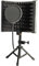 Amagogo Mikrofon Isolation Schallschutz Aufnahme Mikrofon Isolationsschild mit Stativständer Pop Filter Popschutz Mic Schalldämpfender Schaumstoffreflektor Einstellbar für Die Übertragung von Podcast