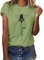 Voqeen Women's Bee Kind T-Shirt Casual Round Neck Short Sleeve Tunic Tops Bee Graphic Pullover Tees Blouse for Outdoor Summer Green