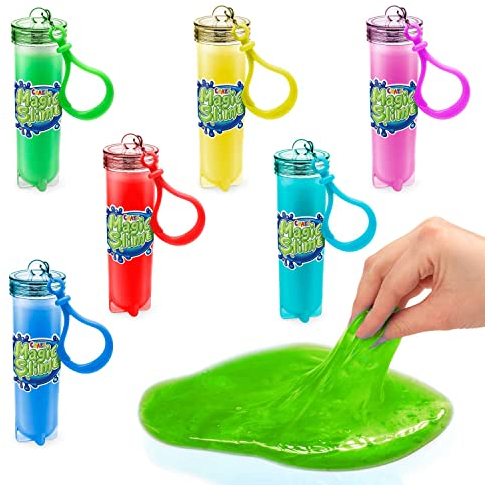 Craze Magic Slime Porte-clés Slime Enfant Slime Kit 6 Porte-clés avec 25 ML de Slime Enfant à l'intérieur Slime à emporter