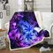 Loussiesd Marihuana Blatt Kuscheldecke 150x200cm Teens Cannabis Galaxy Flanell Fleecedecke Marihuana Weed Blatt Wohndecke Sanft Chic Lila Blau Raumdekoration Decke Für Jungen Teenager Kinder