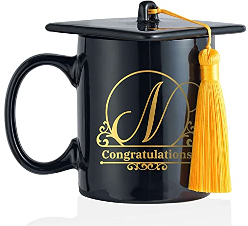 Onebttl Regalo di Laurea 2022 - Tazza a Cappello di Laurea Come Oggettistica Festa di Laurea, Decorazioni di Laurea, Regalo di Laurea per Lei e Lui-N