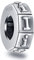 Buchstabe I Abstandshalter Charms, Initial I Alphabet Gummi Stopper Perlen im Retro 925 Sterling Silber, passt Pandora Open Armband, personalisiertes Geschenk für Indepedence Tag/zurück zur Schule