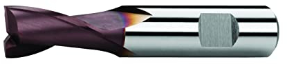 PTG 248440310600 PROFILINE HSS-Co8 Schaftfräser, DIN 844, Typ NR, TIALN, 4 Zähne, 6mm Nenn Durchmesser, 57mm Länge, 13mm Spannutlänge