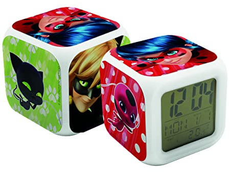 Joy Toy Miraculous Würfel-Wecker in Geschenkpackung - 8x8x8 cm, klein