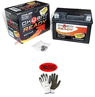 Kompatibel mit KTM SXF 4T 250 2012-2015 Batterie Akku OkYAMI bereits gebrauchsfertig OTX4L-BSR vorgeladen, versiegelt in der Fabrik 12 V 3 Ah Breite 114 x 71 x 86 mm