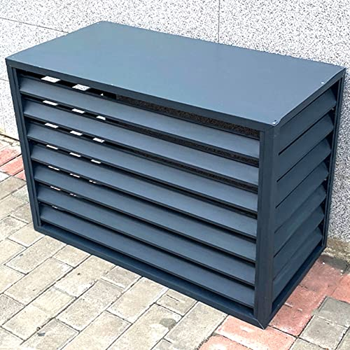 Estante para aire acondicionado con pantalla de valla exterior, cubierta protectora de marco exterior para aire acondicionado de aleación de aluminio