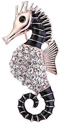 Broche hippocampe épingle femmes strass club robe de mariée accessoires créatifs et utiles
