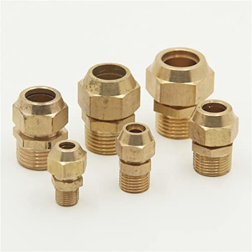 BHADANI Raccordi per Tubi in Rame, 1/8 , 1/4, 3/8 , 1/2, Filettatura Esterna 6 mm, 8 mm, 10 mm, 12 mm, raccordi per Tubi Aria condizionata-Tubo OD 8 mm, 3/4