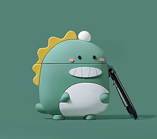 Niedliche Dinosaurier-Schutzhülle für Airpod Pro/Pro 2 Gen 2023/2022, lustige 3D-Cartoon-Kawaii-Luftpods Pro 2. / 1. Generation, Silikon-Schutzhülle für Apple iPod Pro 2/1, mit Schlüsselanhänger,