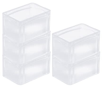 PROREGAL SuperSparSet 5x Transparenter Eurobehälter BasicLine mit geschlossenem Griff | HxBxT 17x20x30cm | 7,2 Liter | Eurobox, Transportbox, Transportbehälter, Stapelbehälter