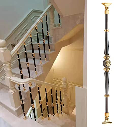 Geländer Außen/Innen Treppengeländer Balusterspindeln Im Europäischen Stil Quadratisch, 1/2/5/10 Pack Rustikale Balustraden für Den Treppeninnenraum, Home Office Hoteldeckgeländer mit Schuhen ( Size :
