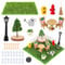 HIULLEN Miniatur Garten Zubehör, 15 Stück Puppenhaus Garten Set, Weihnachtswichtel Zubehör, Gartengeräte Mikrolandschaft Mini Gartenzaune Besen Le