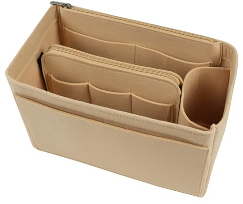 flintronic Handtaschen Organizer, Filz Taschenorganizer Bag in Bag, Taschen Organisator für Frauen Handtaschen, Taschenorganizer Handtasche, Taschen Organizer mit Innentaschen für Handtaschen -L