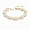 BERGERLIN Bracelet de cheville coquillage pour femmes et hommes - Avec fermoir doré et certification d'authenticité (XS-S, bleu)