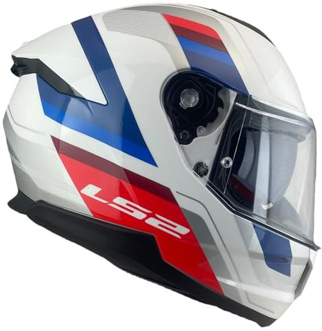 LS2 Helmet Casco Integral KPA FF808 Stream II Talla M ( 57/58) Vintage Blanco Azul Rojo