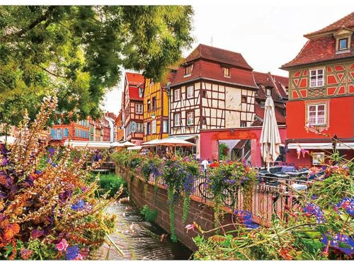 1000 Teile Holzpuzzle Puzzle Für Erwachsene Landschaft Colmar Town Buntes Familienspiel Als Geschenk Spielzeug Dekoration