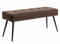 Riess Ambiente Design Sitzbank Boutique 100cm braun Microfaser Schwarze Metallbeine Polsterbank Schminkbank Schuhbank Schlafzimmerbank Flurbank