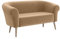 MEBLINI Mini Sofa 2-Sitzer für Wohnzimmer - Mini Lounge für zwei Personen - Küchensofa - Sofa Klein - EMILIA - 2 - Beige Samt