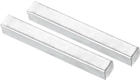 sourcing map 2Pcs Door Spindle Bar, 60mm Long Square Spindle Door, Iron Door Knob Spindle Door Lock Replacement Parts for Most Type Door Knobs, Silver