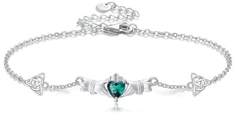 VONALA Sterling Silber Claddagh Armband Irish Celtic Knot Schmuck Frauen Geschenke
