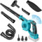 Akku-Laubbläser,Kabelloser Laubbläser Bläser kompatibel für Makita 18V Batterien bürstenlos, 3 einstellbare Geschwindigkeiten, Laub- und Schneebesen(ohne Akku und Ladegerät)