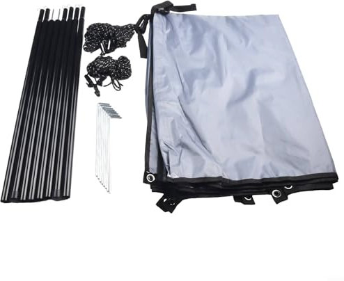 Eawfgtuw Caravan Awning, Conversion Van, Motorhome, Grey Waterproof SUV Awning, 300cm x 200cm