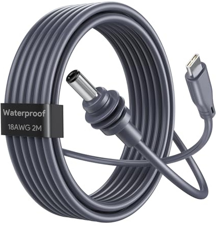 SURVADV Starlink Mini USB C zu DC Stromkabel, 100W Starlink Mini Kabel Typ-C, kompakt, wasserdicht und tragbar, funktioniert mit 65 W + PD-Quelle für Star Links Internet Satelliten-Kit - 2M