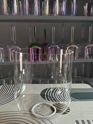 Bol chantant en cristal de chakra sexuel - Diamètre : 22,9 cm - Hauteur : 22,9 cm