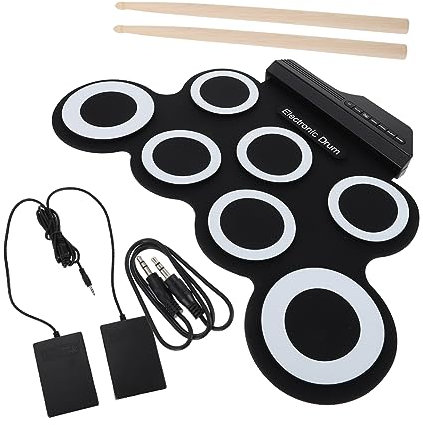 Abaodam Tragbares Elektronisches Usb Roll-up Drum Set Handliche Übungstrommel Mit Realistischem Klang Kompaktes Practice Kit Für Anfänger Und Junge Mädchen Inklusive Professionellem Demo
