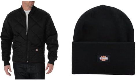 Dickies Diamond Steppjacke und Mütze aus Acryl mit Manschetten
