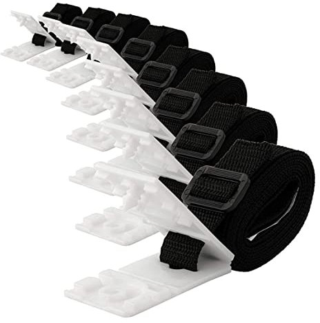 NIDONE Pool Solar Cover Reel Attachment Kit Pool Roller Reel Cover Set Solar Blanket Straps Set for in Ground Swimming Pool 8 Set