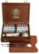 Schmincke - PRIMAcryl® feinste Acrylfarben, Premium Holzkasten, 10 x 35 ml Set, Titanweiß in 150 ml, 73135097, Zubehör: Firnis, 2 Pinsel, Holzpalette