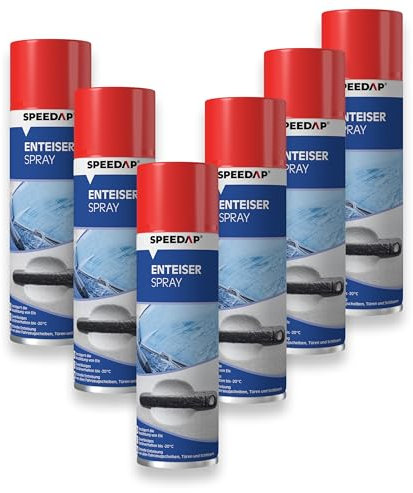 SPEEDAP Scheibenenteiser Spray 500ml - 6er Pack | Das ideale Auto Zubehör für den Winter | Schützt erheblich vor Wiedervereisung | zuverlässiges Sprühverhalten | Wirksamkeit bis -20°C