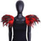Federkragen, Gothic Feder Achselzucken Schalkragen Halloween Kostüm Feder Epaulet Shrug Damen Federumhang Kostüm Bühne Schalkragen Cape Schal Choker Kragen für Foto Requisite Cosplay Party Kleidung