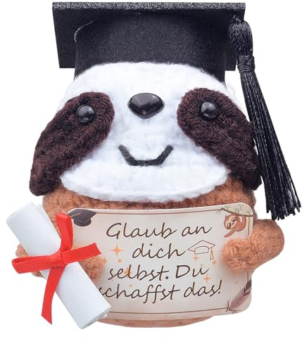 Mwmoeen Glücks Faultier Abschluss Geschenk 2026 | Positive Geschenke Faultier, Pocket Hug Gestricktes Faultier , Glücksbringer , Master Abschluss Geschen