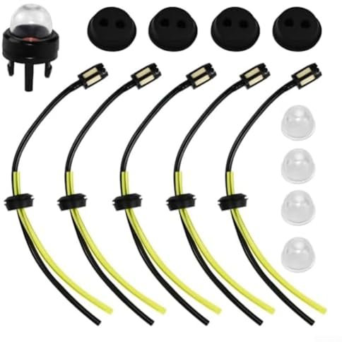 Essential 14PCS Fuel Pipe Joint Set for Lawn Mowers Includes Hoses and Bulbs for Effective Maintenance Solutions