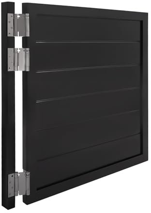 Saloon Porte de salon battante pour salon - Angle d'ouverture 180° - Matériau : bois massif - Pour cafés, bars, noir - 90 x 90 cm