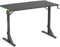 Outshine Gaming Colossus Mini bureau de jeu RVB robuste de 112 cm avec éclairage RVB, surface en fibre de carbone, crochet pour casque, porte-gobelet et bord incurvé de gestion des câbles, supporte