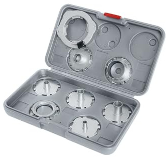 Bosch 8X PRO Template Guide Set, Imperial, for Routers | 140 x 58 mm,