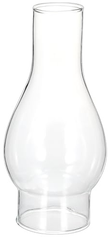 Kisangel Pantalla De Lámpara De Queroseno De Vidrio Transparente Chimenea Para Quinqué Antiguo Repuesto Para Lámpara De Aceite Vintage 6.49 X 2.99 X 2.99 in 1 Unidad