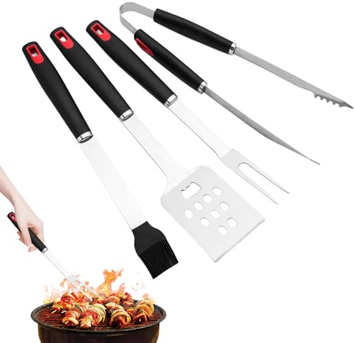 Grillutensilien | Edelstahl von hoher Festigkeit | Schaufel Spachtel für Außenkochen, für Küche, Garten, Camping, Party, Picknick, Papa klein