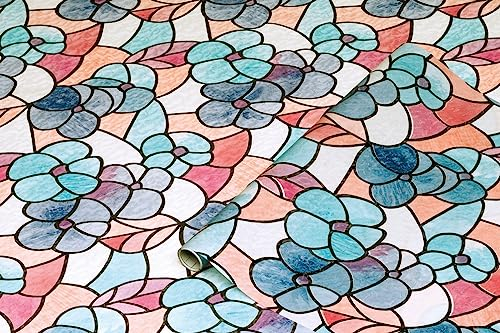 d-c-fix vinilo adhesivo para cristales ventanas Lisboa Spring estático opaco translúcido privacidad decorativo para mampara de ducha baño lámina pegatina 45 cm x 1,5 m