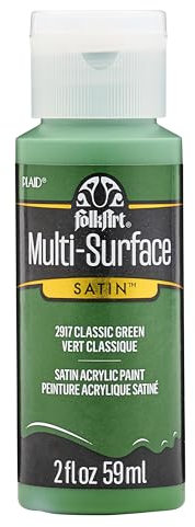 FolkArt Multi-Surface Satin Acrylic Paint, Classic Green, Small