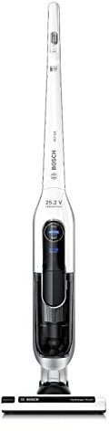 Bosch BBH625W60 Athlet - Aspirador escoba, autonomía hasta 60 min, tecnología SensorBagless, batería ion-litio de 25,2 V, color blanco